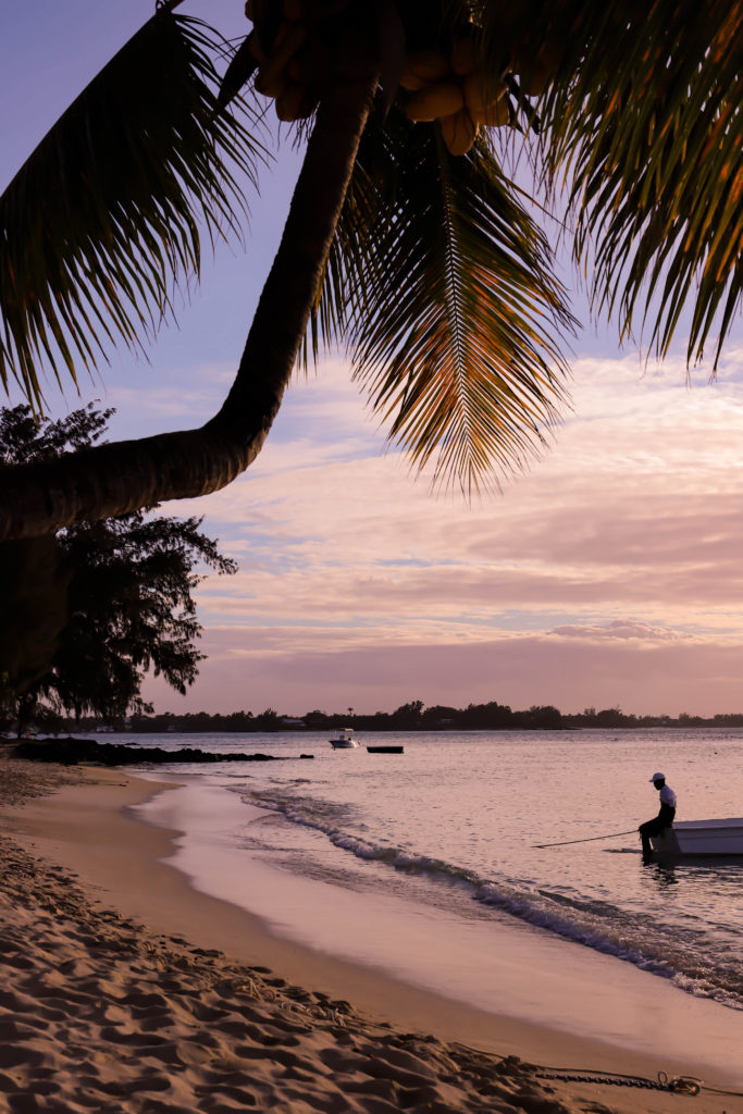 tramonto isola di mauritius